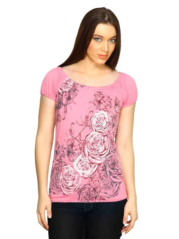 Jealous 21 Women Printed Pink Top