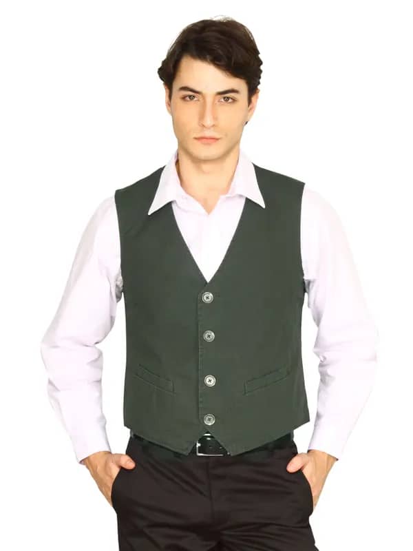 Scullers Men Dark Grey Waistcoat