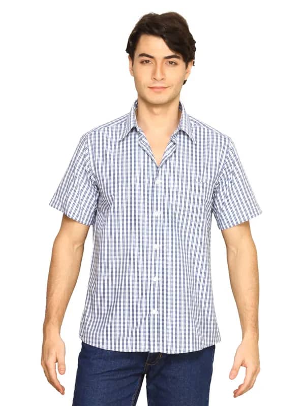 Indigo Nation Men Checks Blue Shirts