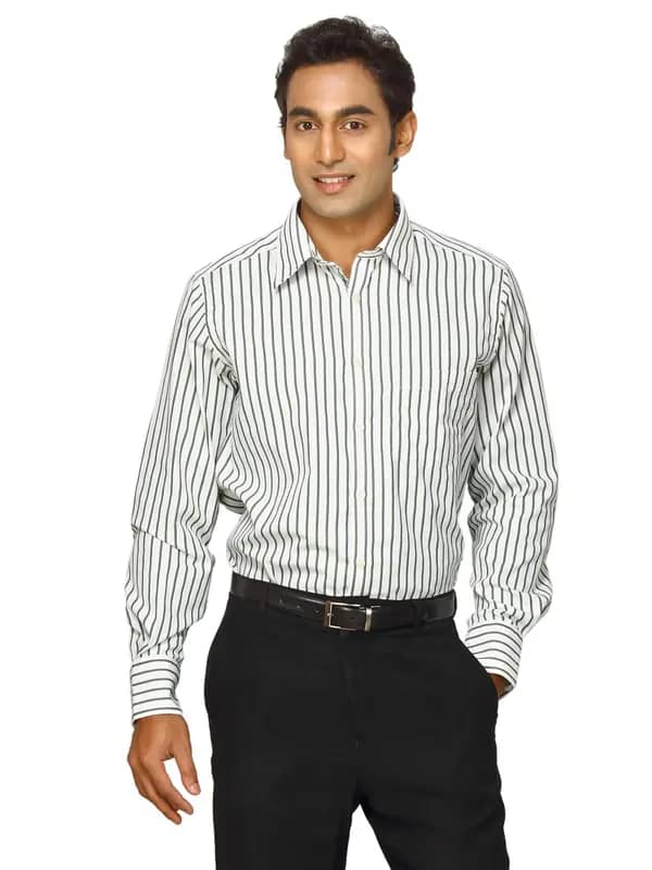 Indigo Nation Men Price catch Green White Shirts