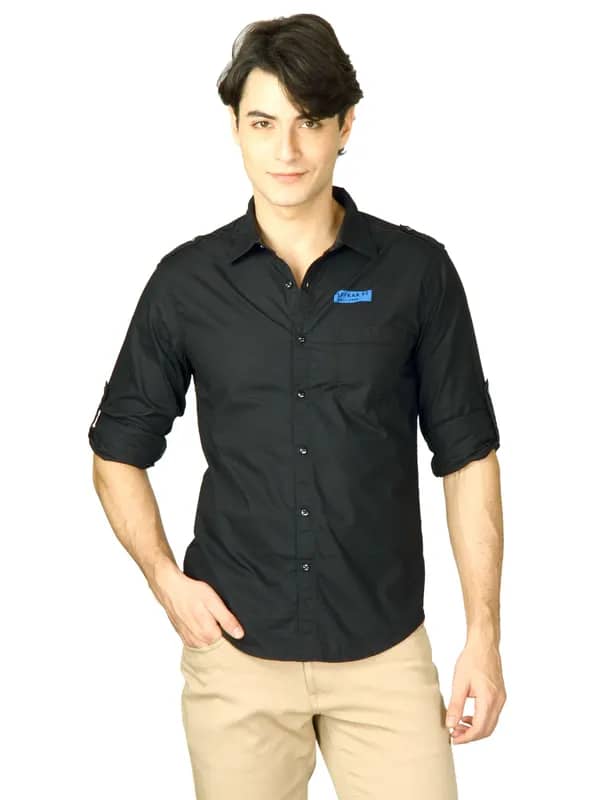 Spykar Men Ranger Black Shirts