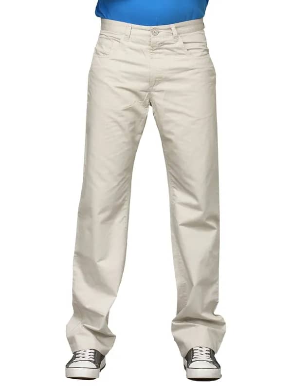 Scullers Men Scul Beige Trousers