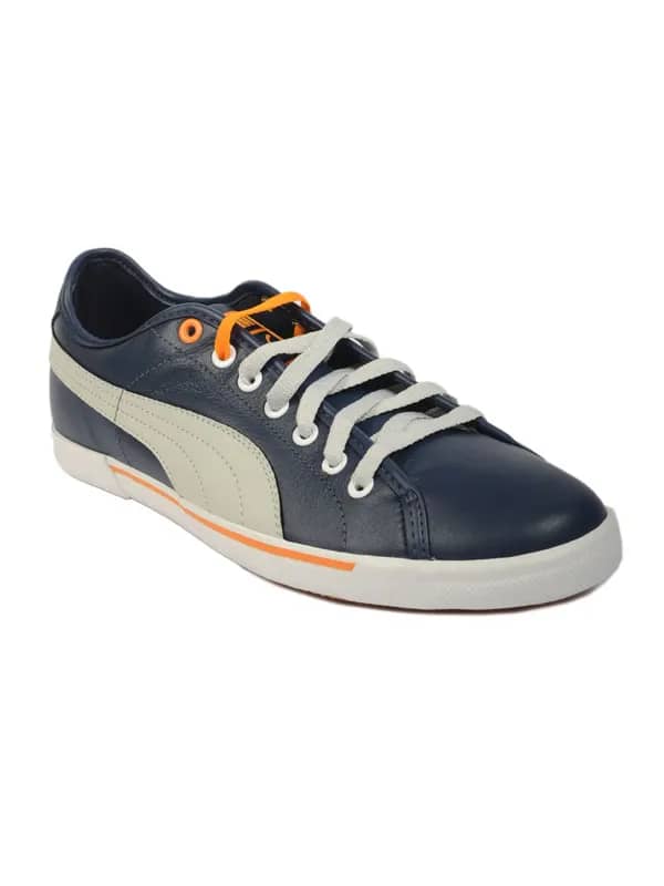 Puma Unisex Benecio Leather Drip Indigo Blue Casual Shoes