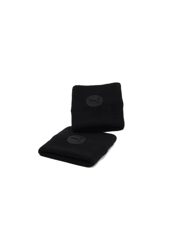 Puma Unisex Fundamentals Black Wristbands