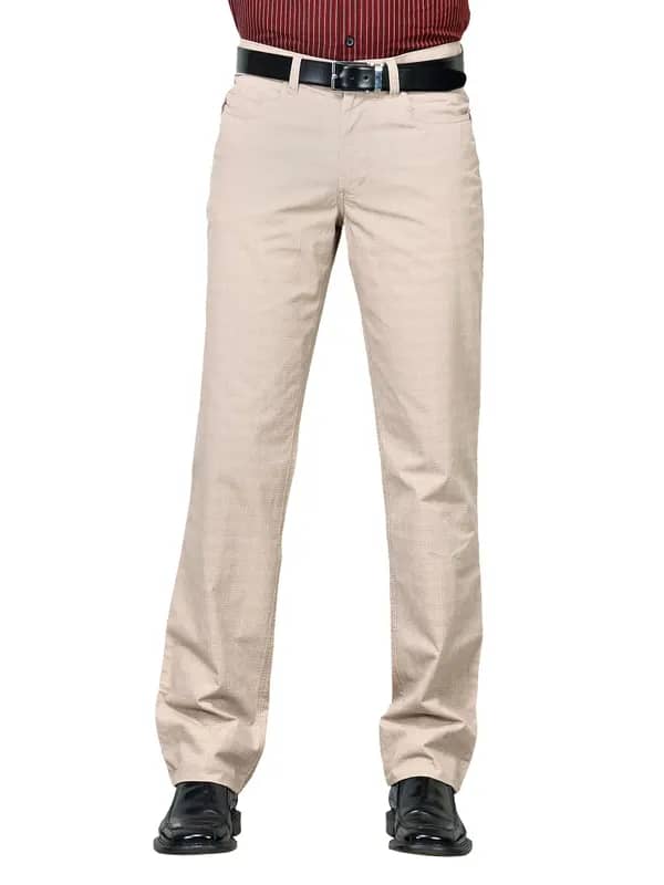 Indigo Nation Men ID Printed Beige Trousers