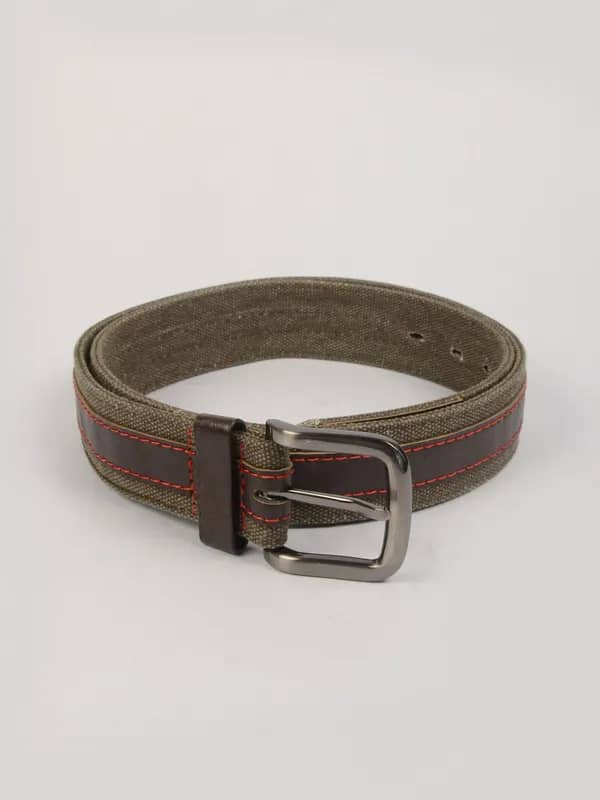 Fastrack Unisex Khaki Brown Canvas Belts