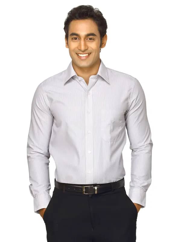 Mark Taylor Men Solid White Shirts