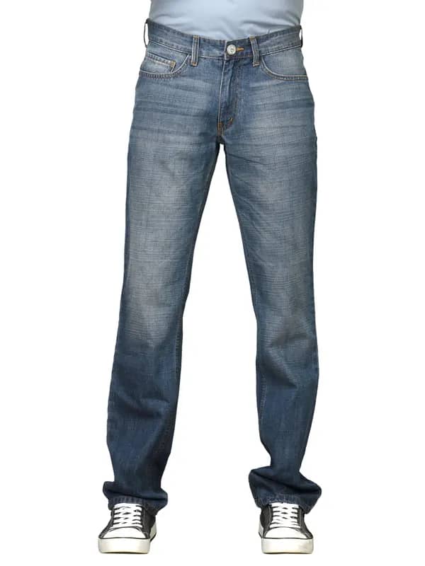 Locomotive Men Lain Blue Jeans