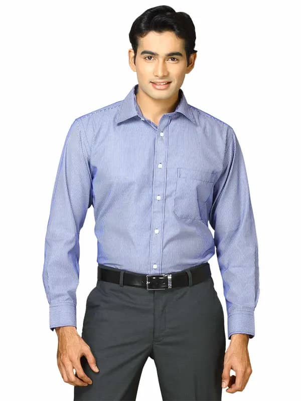 John Miller Men Blue stripes Shirts