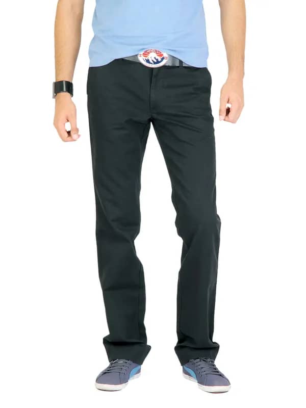 Indian Terrain Men Laffer Black Trousers