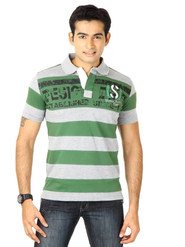 Status Quo Men Grey Polo Tshirts