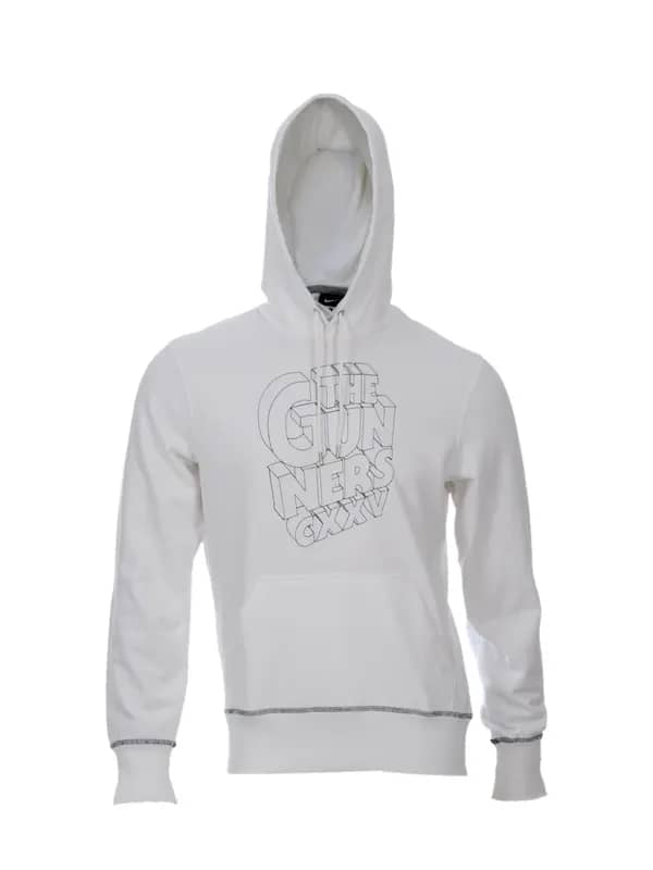 Nike Men As Arsenal Co White Sweatshirts