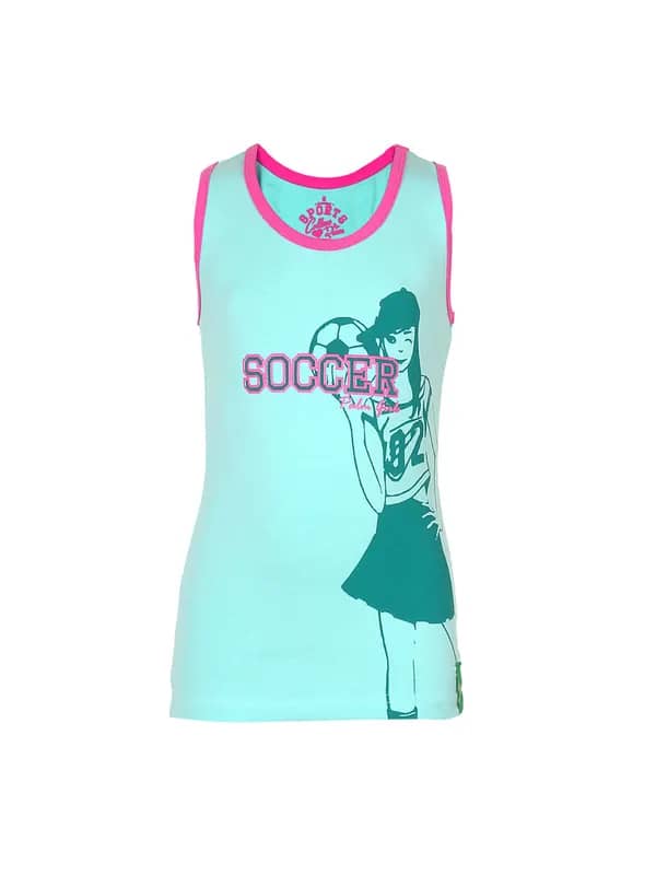 Palm Tree Girls Sp Jelly Top Blue Tops