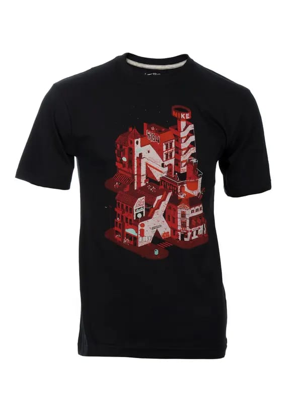Nike Men Town Navy Blue T-Shirts