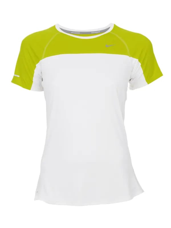 Nike Women As Miler Ss White T-Shirts