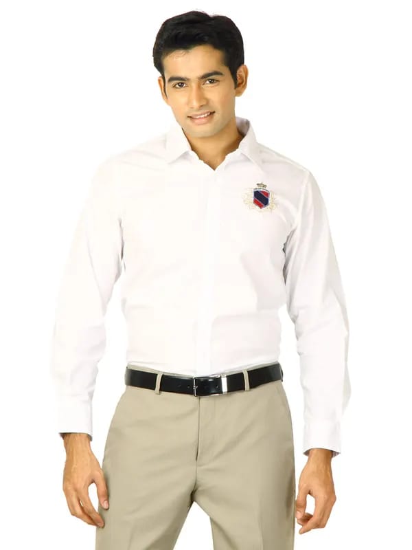 Indigo Nation Men Club Poplin White Shirts