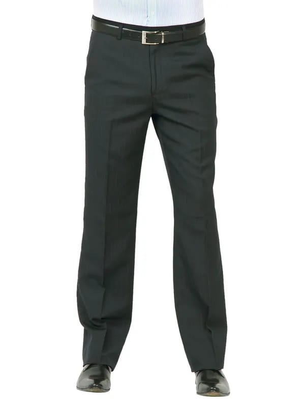 John Miller Men Solid Type Black Trousers