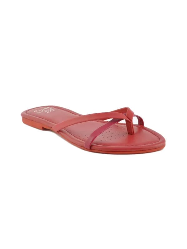 Clarks Women Silvi Spice Raspberry Leather Red Flats