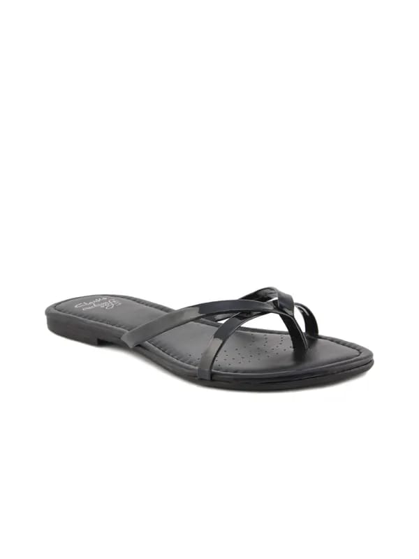 Clarks Women Spice Pat Black Flats