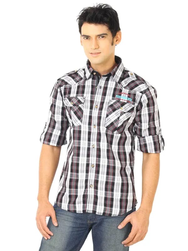 Flying Machine Men Ydc Black Shirts