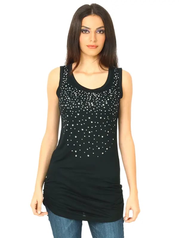Flying Machine Women RN SL Black Top