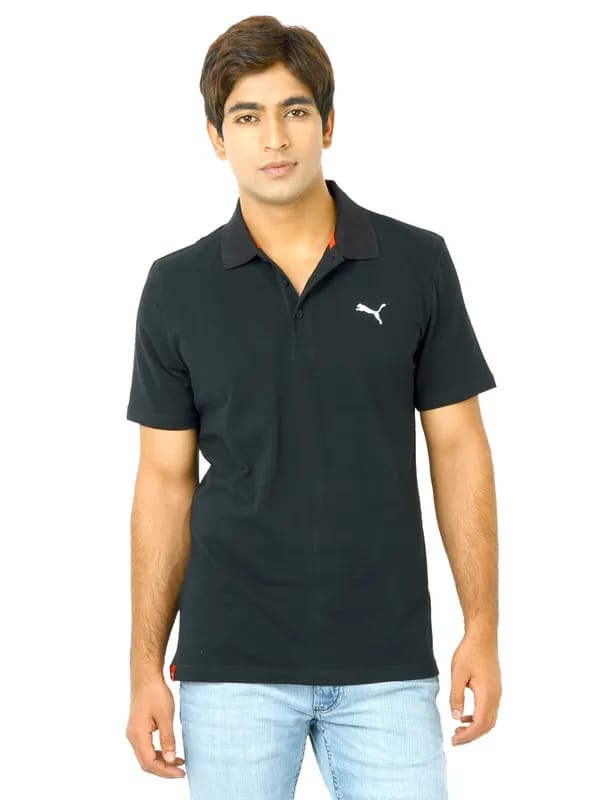 Puma Men Black Polo Tshirts