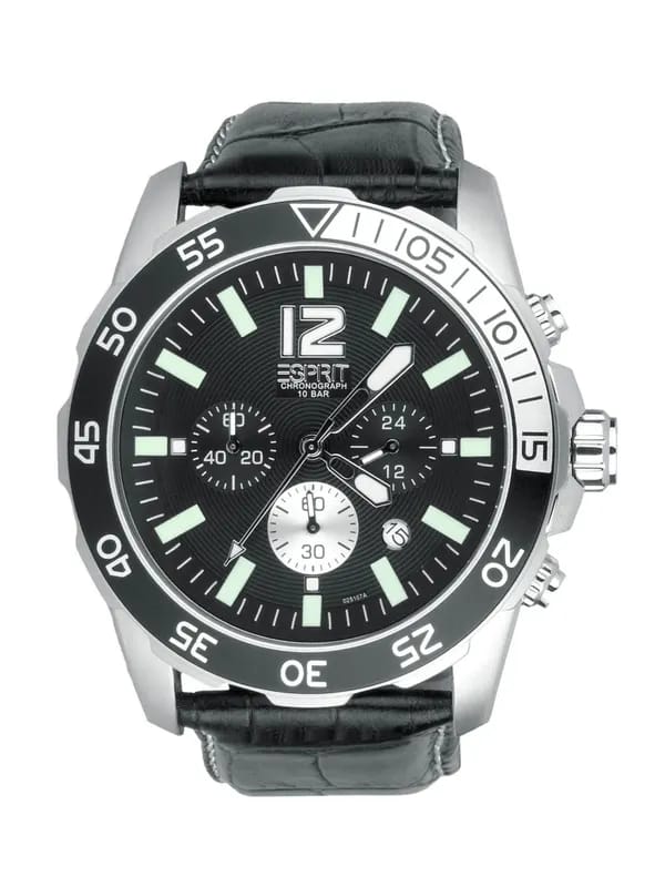 Esprit Men Athletic Black Steel Watches