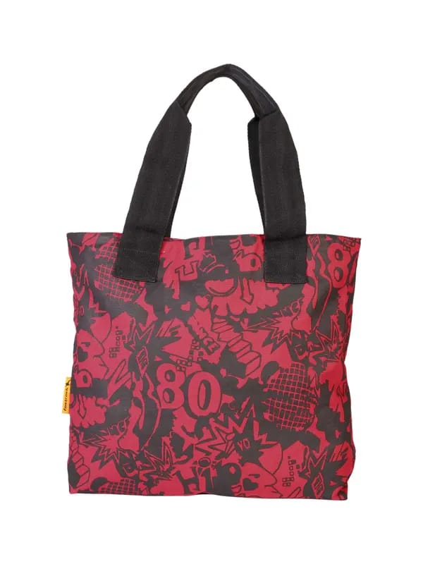 Fastrack Red Printed Tote Bag