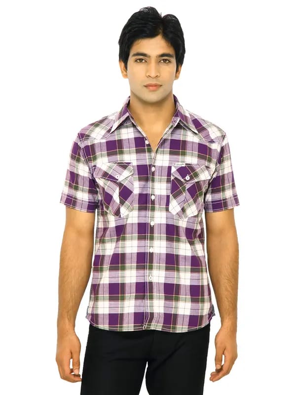 Wrangler Men Easter Bright Amslar Purple Shirt