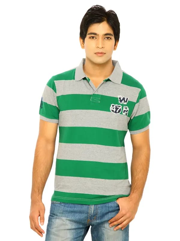 Wrangler Men Grey Polo Tshirts
