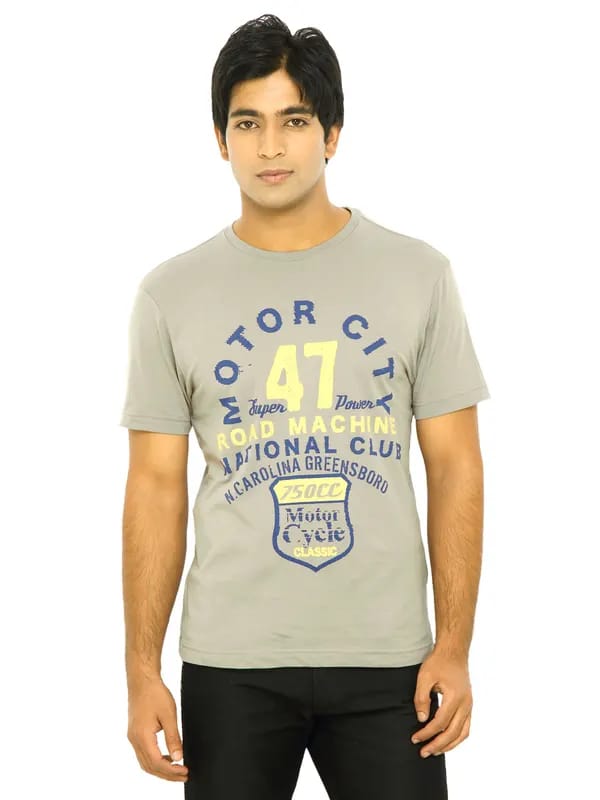 Wrangler Men Motor City Grey T-Shirts