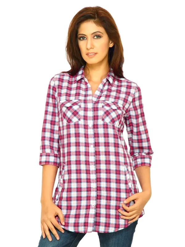 Wrangler Women Check Red Shirt
