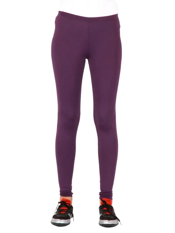 Scullers Women Solid Purple Leggings