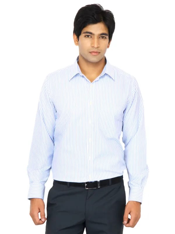 Indigo Nation Men Stripes Blue Shirts