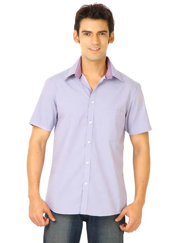 Scullers Men Fil A Fil Purple Shirts