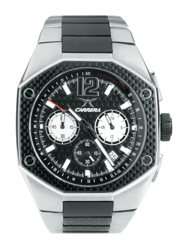 Carrera Men Metal strap Sqaure dial Black Watches