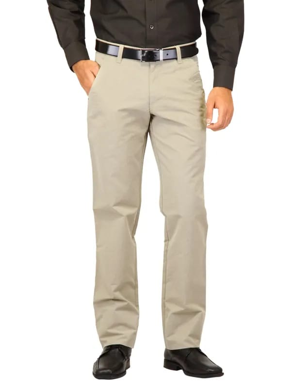Indigo Nation Men TR Yarn Dyed Beige Trousers