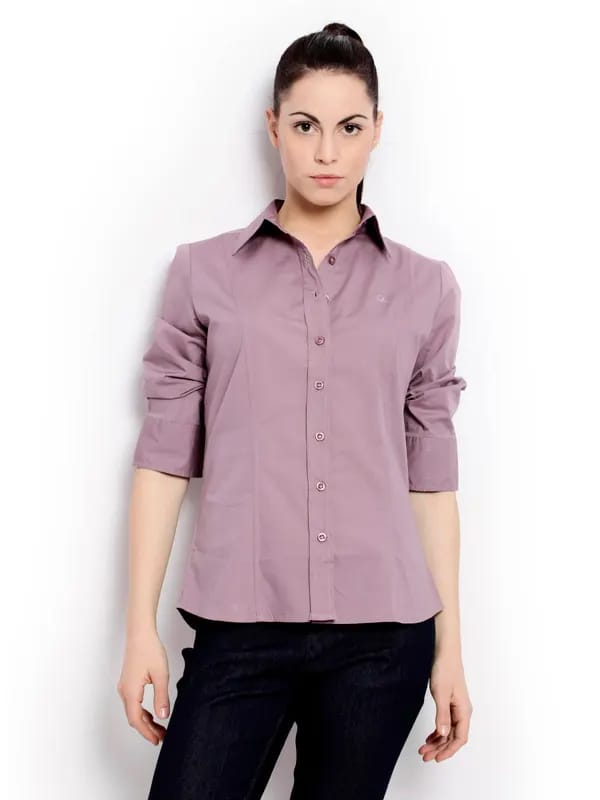 United Colors of Benetton Women Winter Purple Shirt
