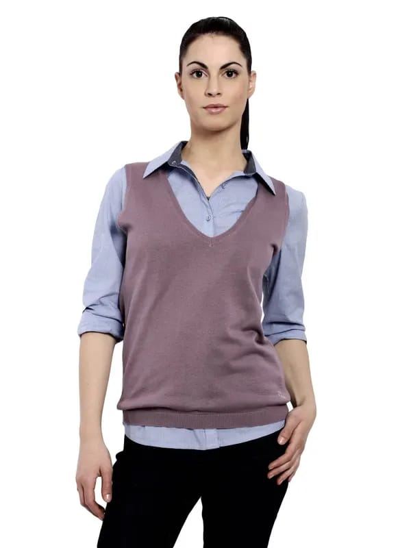 United Colors of Benetton Women Light Winter Mauve Vest