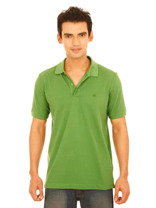 United Colors of Benetton Men Summer Green Tshirts