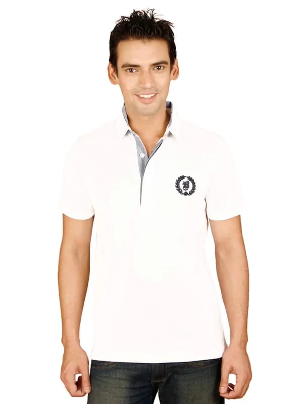 United Colors of Benetton Men Winter White T-shirt
