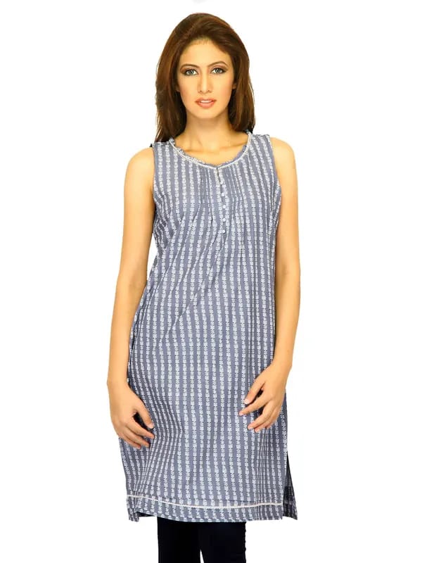 W Women Printed Blue Kurtas