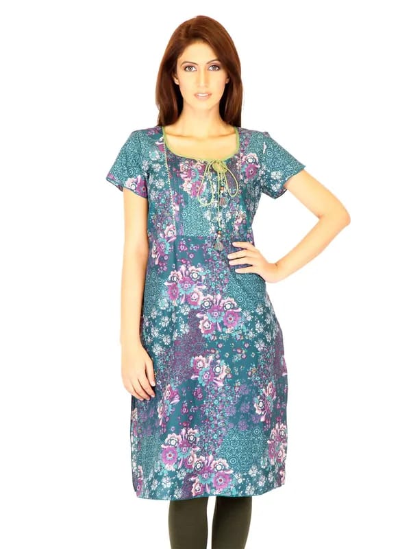 W Women Printed Blue Kurtas