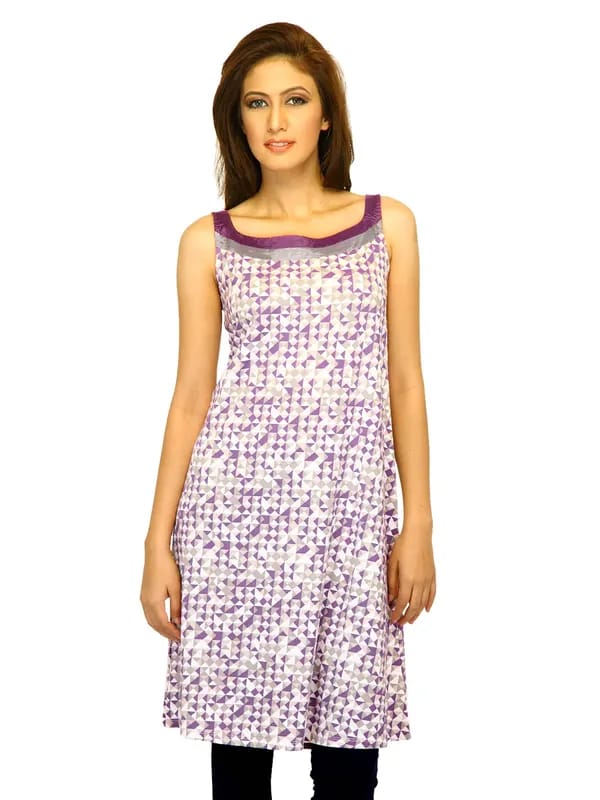 W Women Printed Purple Kurtas