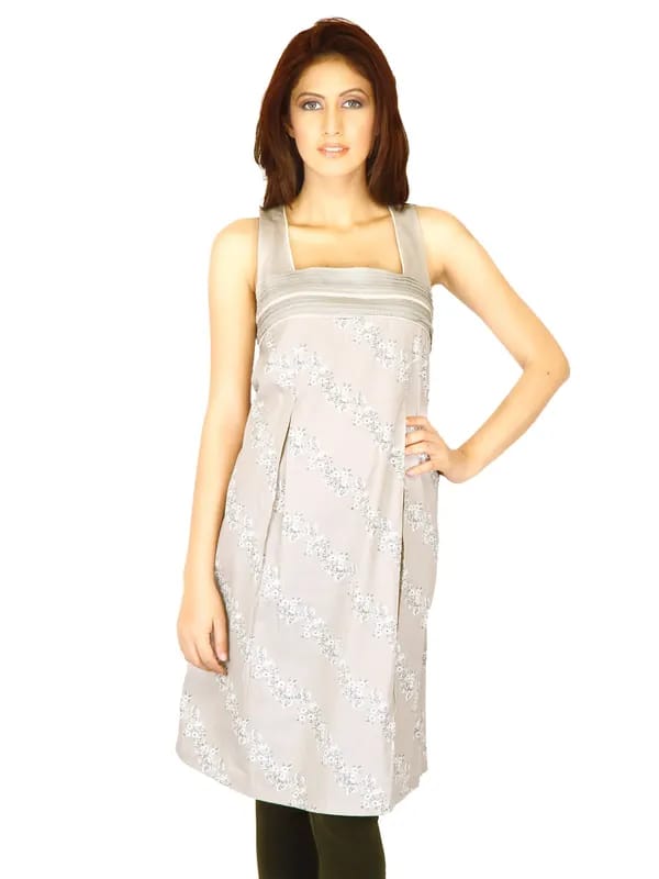 W Women Printed Grey Kurtas