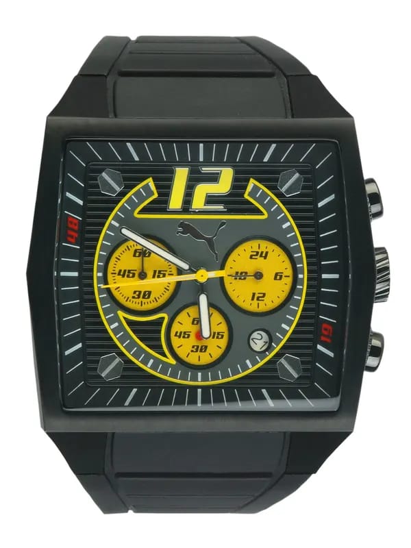 Puma Men Multi function fluorescent Black Watches