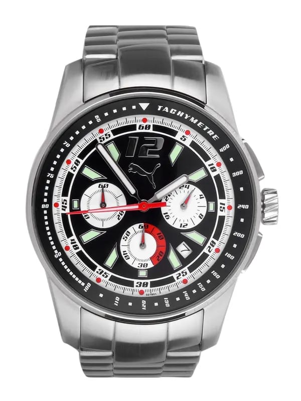 Puma Men Race Luminous Chrono Black Dial Watch