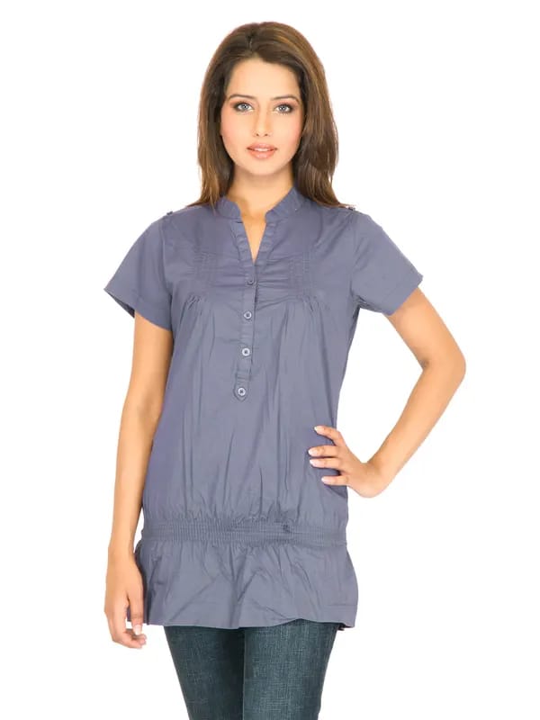 Lee Women Solid Purple Tops