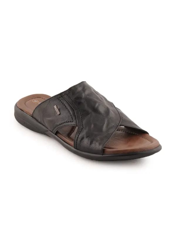 Franco Leone Men Casual Black Sandals