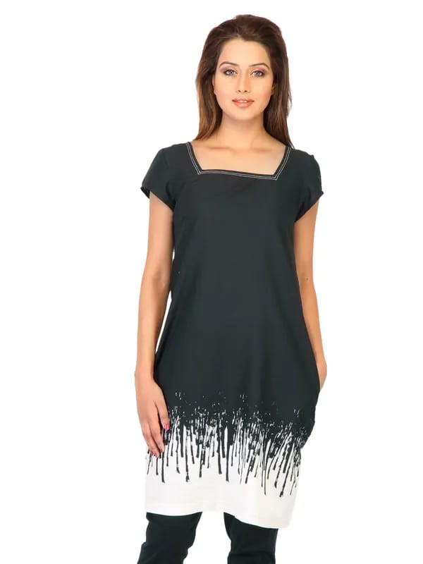 W Women Printed Black Kurtas